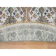 Ivory Shiraz Rosettes Border Wool Hand Knotted Round Oriental Rug, 5'10"x5'10"