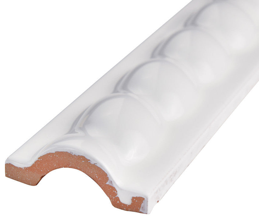 Trenza Grand Moldura Blanco Ceramic Wall Trim