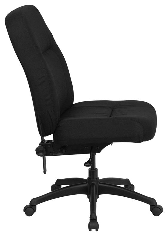 400 Lb. Rated Big,Tall Black Fabric Executive Swivel Ergonomic Office Chair