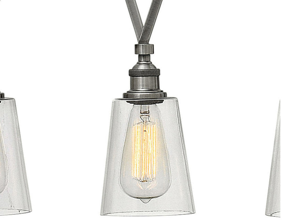 Gatsby Polished Antique Nickel 5 Light Large Linear
