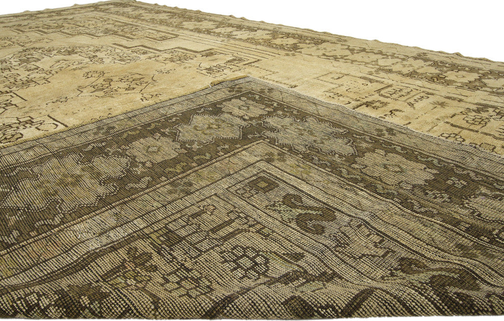 Vintage Turkish Oushak Rug, 07'08 X 11'09