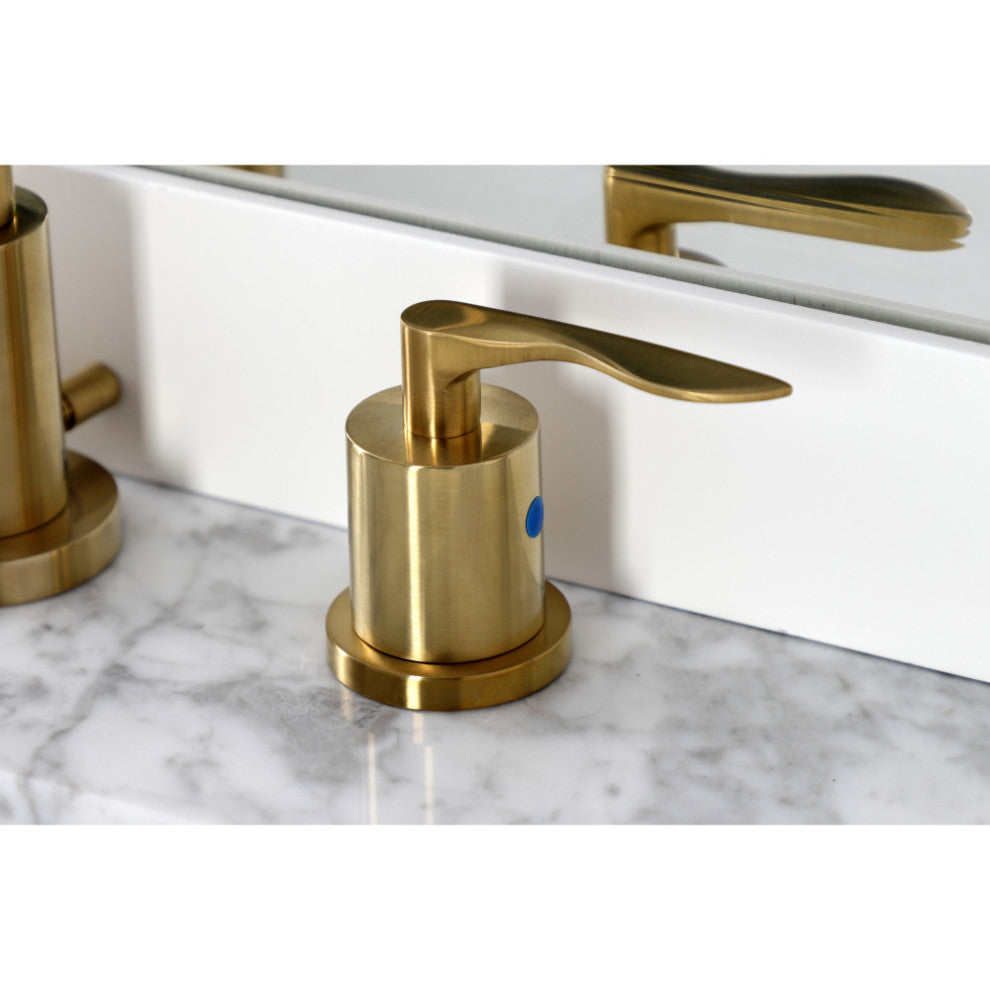 FSC8923SVL Widespread Bathroom Faucet With Brass Pop-Up, Brushed Brass