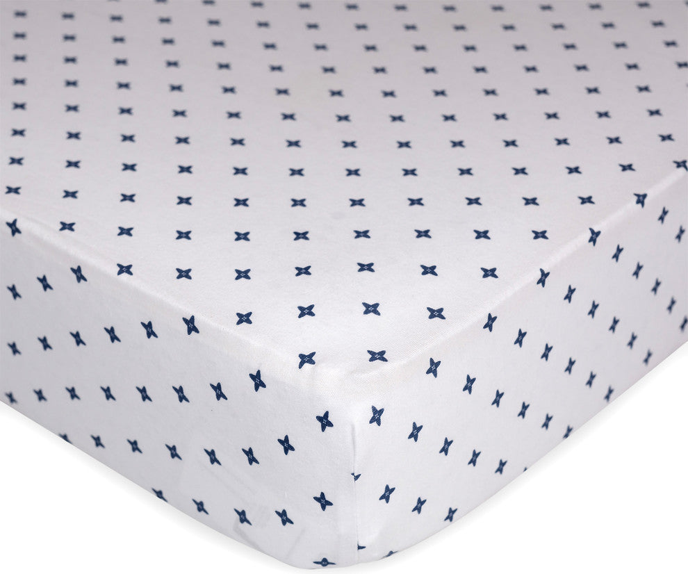 Jersey Crib Fitted Sheet, Starry Night