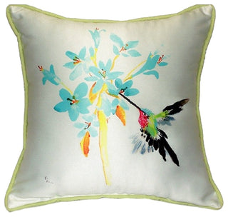 Blue Hummingbird Extra Large Zippered Pillow 22x22