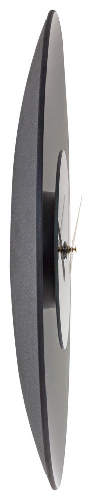 Float 16" Frosted Gray Glass Wall Clock