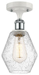 Innovations 516-1C-WPC-G654-6 1-Light Semi-Flush Mount, White/Polished Chrome