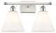 Innovations 516-2W-WPC-GBC-81 2 Light Bath Vanity Light, White, Polished Chrome