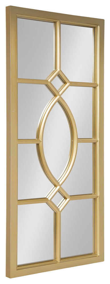 Cassat Framed Wall Accent Mirror, Gold 13x30