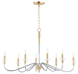 Maxim Lighting Clarion 8-Light Chandelier, Polished Chrome/Brass, 25378CLPCSBR