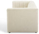 Tufted Sofa, Fabric, Beige, Modern, Living Lounge Room Hotel Lobby Hospitality