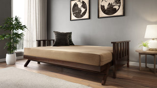 Canby All Wood Futon Frame, Warm Cherry, Queen