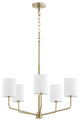 Quorum Harmony 5-Light Chandelier 657-5-80, Aged Brass