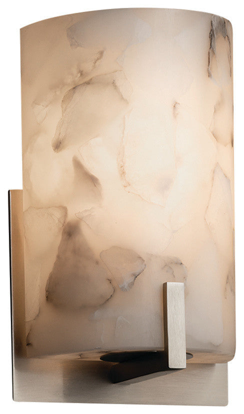 Alabaster Rocks! Century, Wall Sconce, Nickel, LED