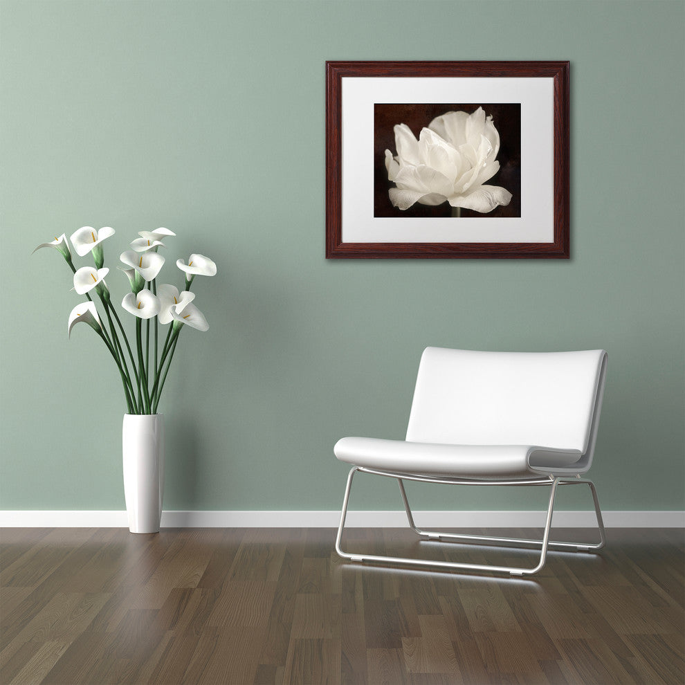 Cora Niele 'White Tulip III' Matted Framed Art