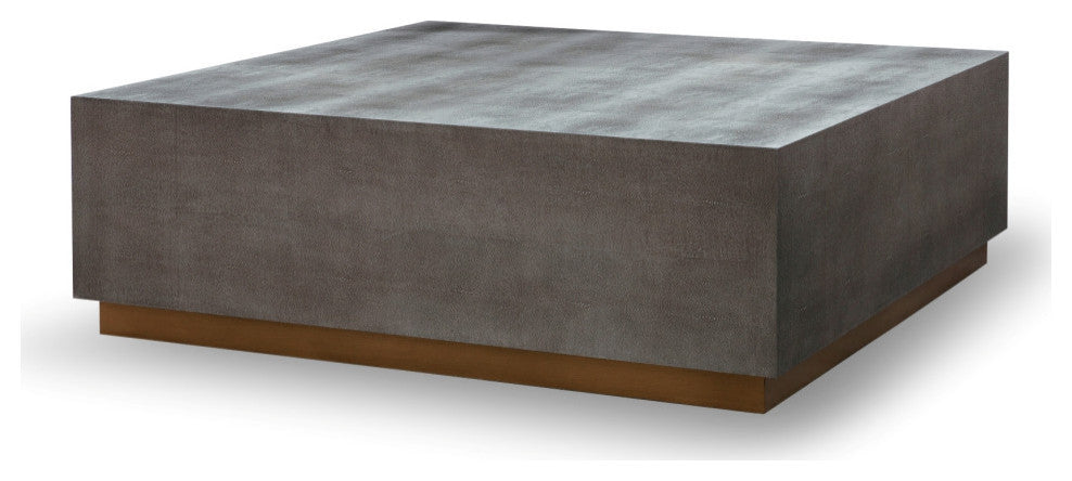 Clarence 60" Square Coffee Table- Shagreen