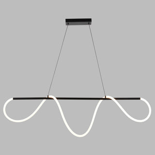 Bowman 1-Light LED Matte Black Linear Island Pendant