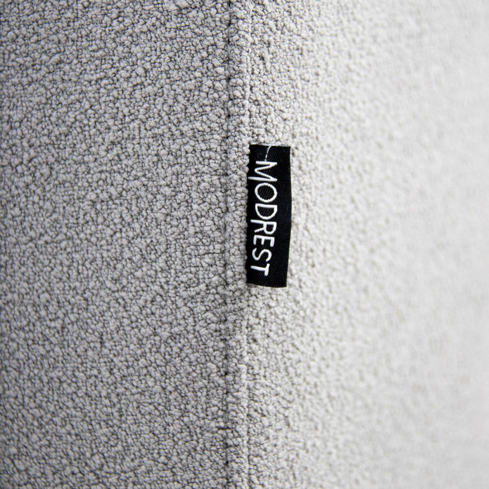Modrest Byrne Modern Grey Fabric Bed, Queen