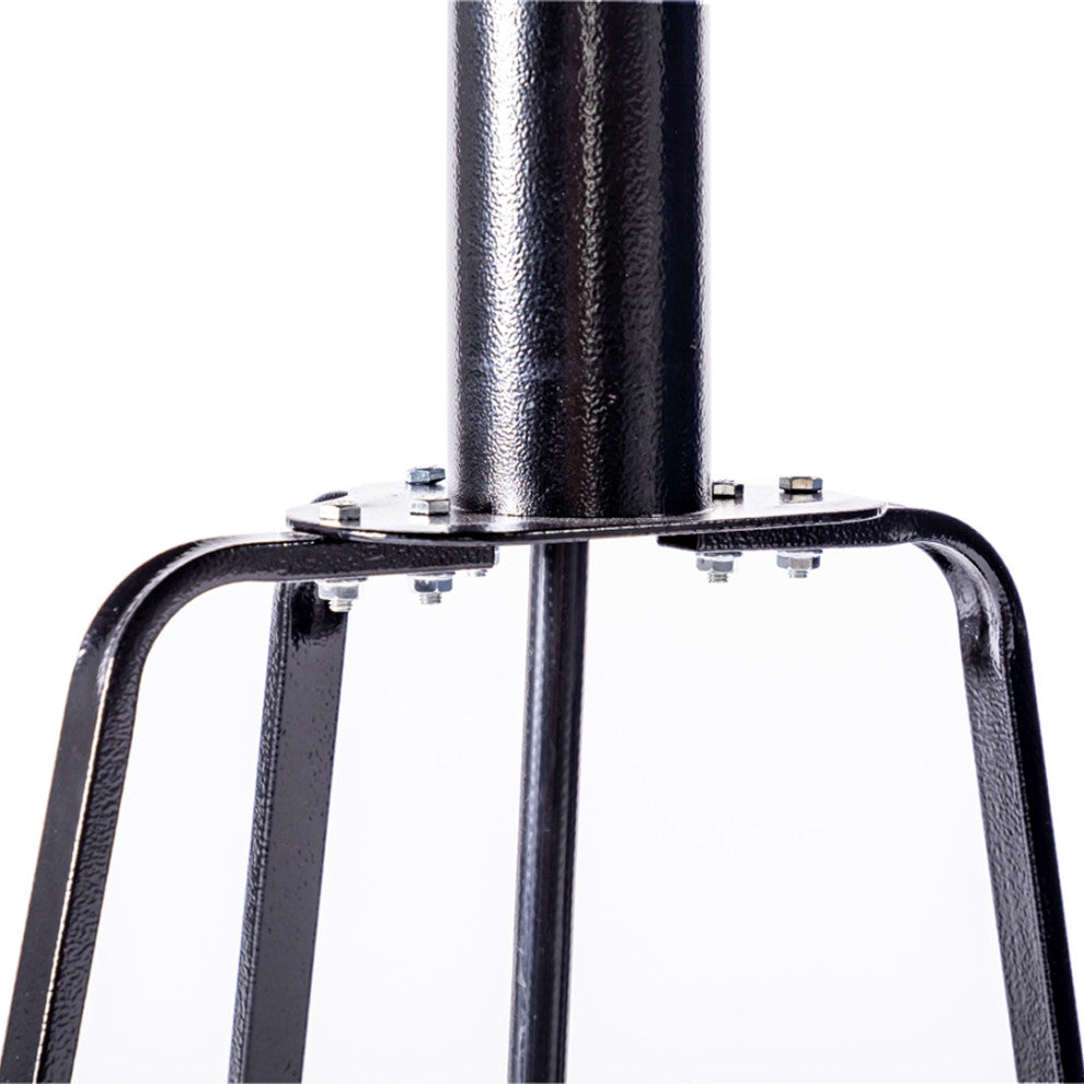 Legacy Heating 47,000 BTU Standing Propane Patio Heater, Hammered Black