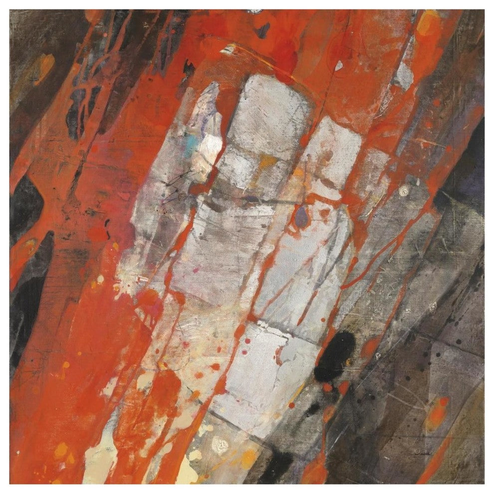"Hot Lava" Digital Paper Print by Albena Hristova, 38"x38"