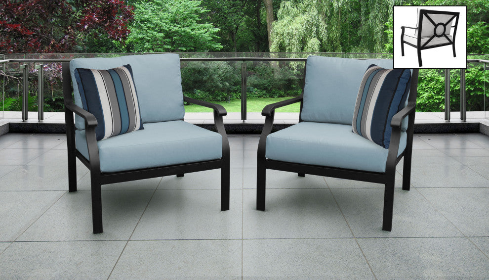 kathy ireland Madison Ave. 2 Piece Aluminum Patio Furniture Set 02b, Tranquil