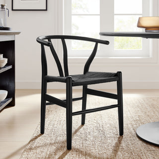 Amish 29" Wood Dining Chair, Black Black
