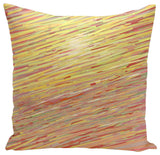 Polyester Outdoor Pillow, Abstract Coastal, Red, Orange, Yellow, 20"x20"
