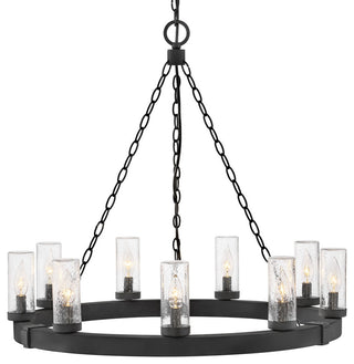 Hinkley Lighting 29208 Sawyer 120v 9 Light 30"W Outdoor Wrought - Black