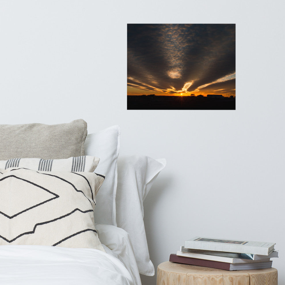 Sunset Indian River Inlet Landscape Photo Unframed Wall Art Print, 16" X 20"