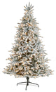 8' Flocked West Virginia Spruce Artificial Christmas Tree With 600 Clear Lights