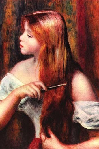 Combing Girl - Fine Art Giclee Print 24" x 36"