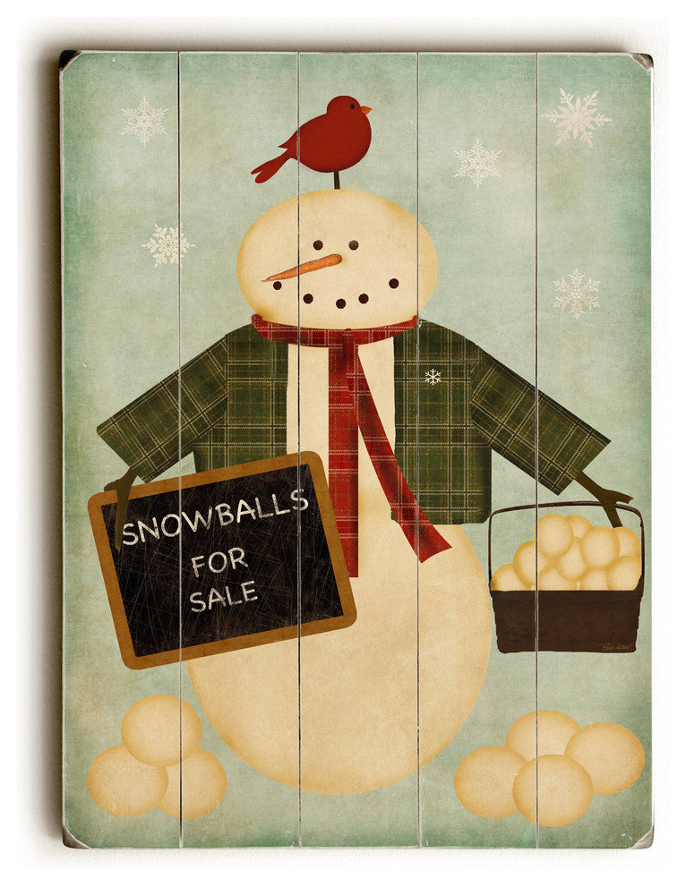 Snowballs For Sale Wooden Sign