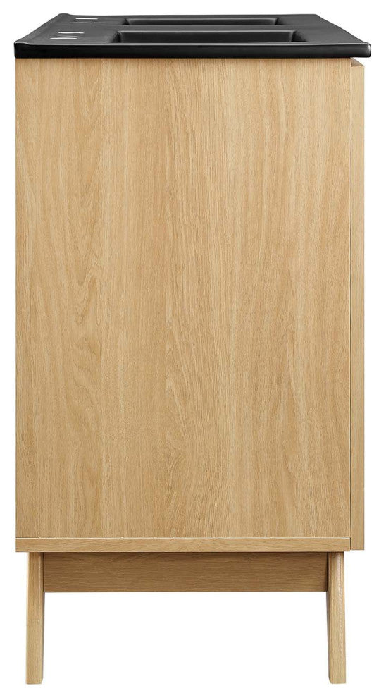 Soma 48" Double Sink Bathroom Vanity - Oak Black