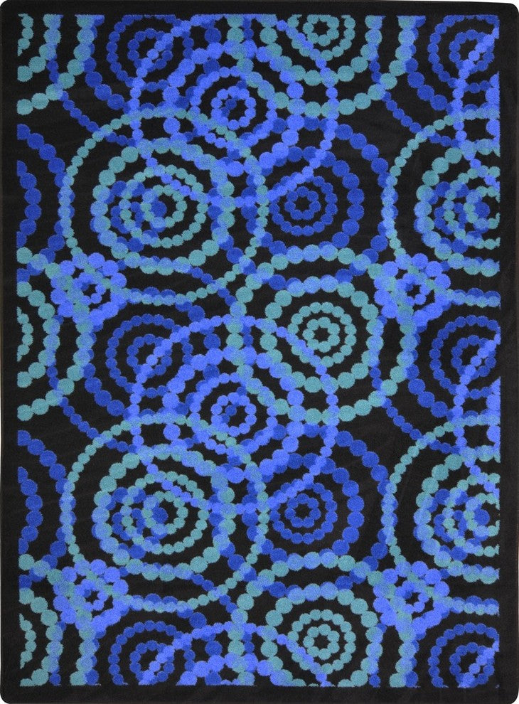 Kid Essentials Rug, Dottie, 3'10"x5'4", Sapphire