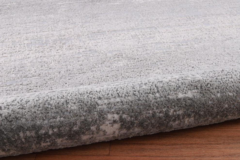 High-Low Hudson Gray/Ivory Rug, Gray, 8'8"x12'