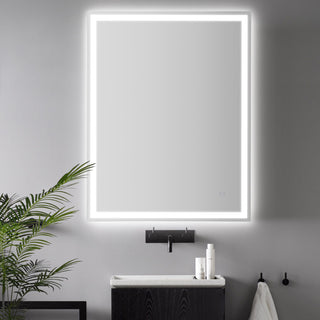 Pax Anti-Fog Front/Back-lit Bathroom Vanity Mirror, Touch Control, Height: 36"