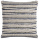 Blue Beige Nubby Texture Bands Throw Pillow