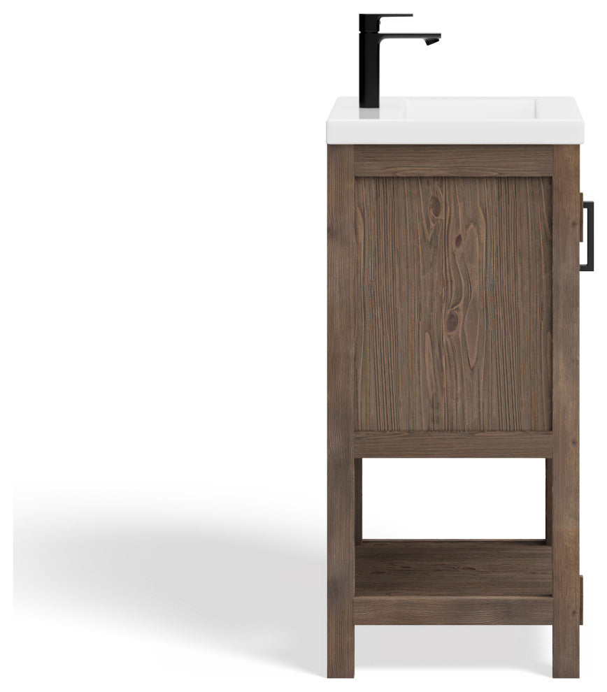 The Betsy Bathroom Vanity, Brown, 20", Single Sink, Freestanding