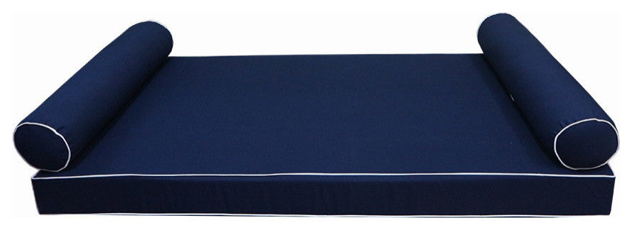 Style5 Full Contrast Pipe Outdoor Mattress Bolster Slip Cover COMPLETE SET AD101