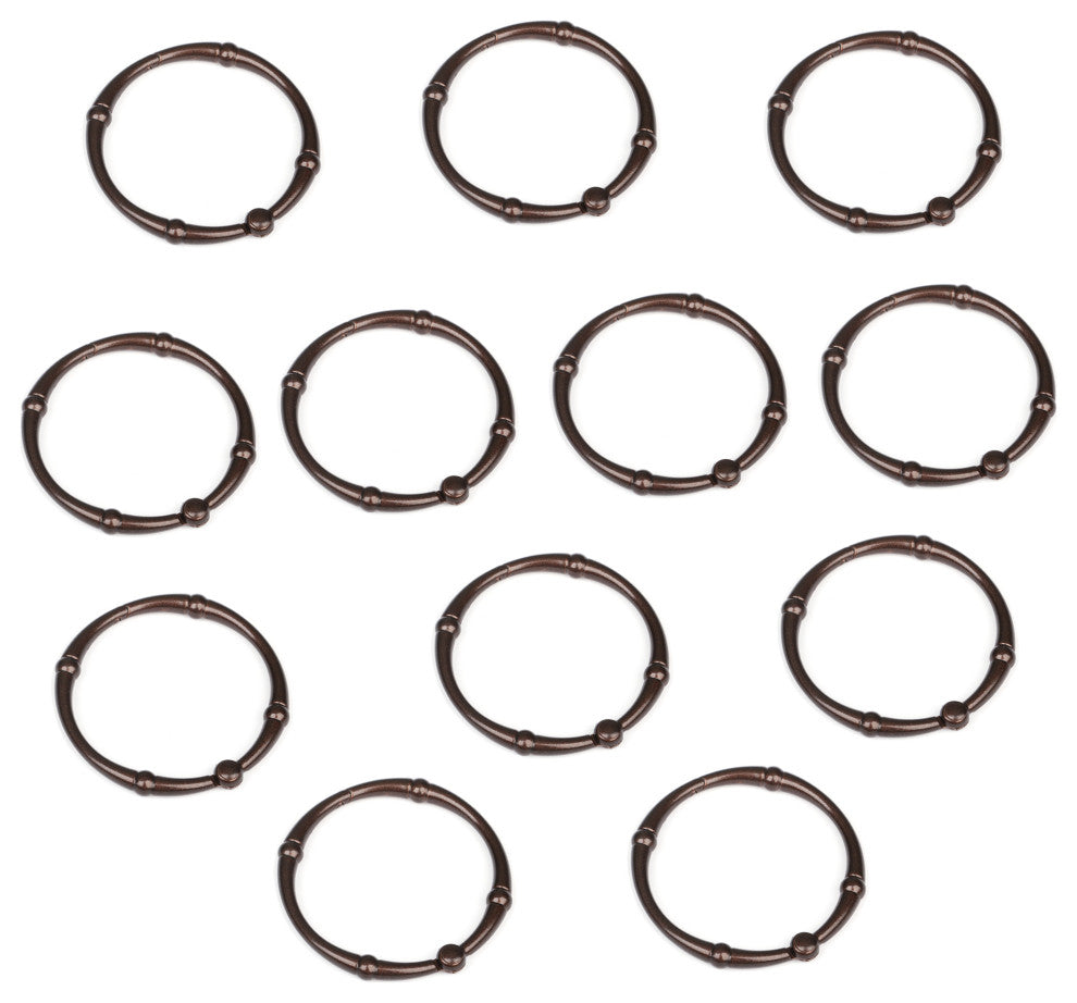 Utopia Alley Shower Hooks - Shower Curtain Rings for Bathroom, Set of 12, Oil Rubbed Bronze