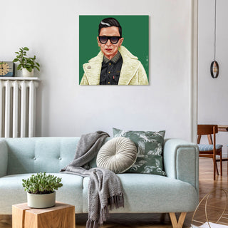 "Hip RGB" Frameless Reverse Printed Tempered Art Glass Wall Art