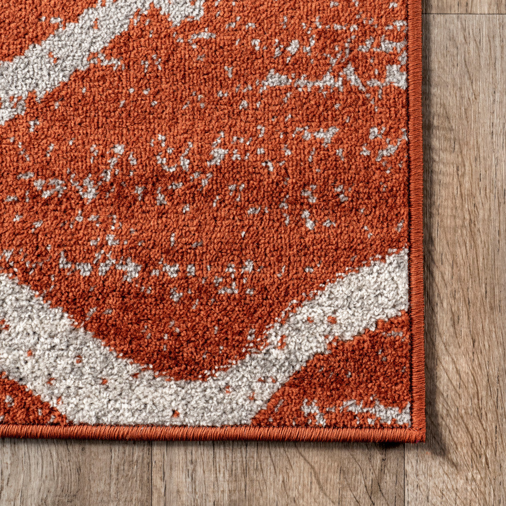 Nuloom Thigpen Contemporary Area Rug, Dark Orange 4'x6'