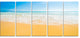 "Long Waves on Sand under Blue Sky" Wall Artwork, 5 Panels