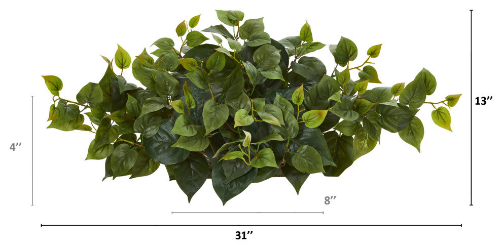 31" Philodendron Artificial Ledge Plant