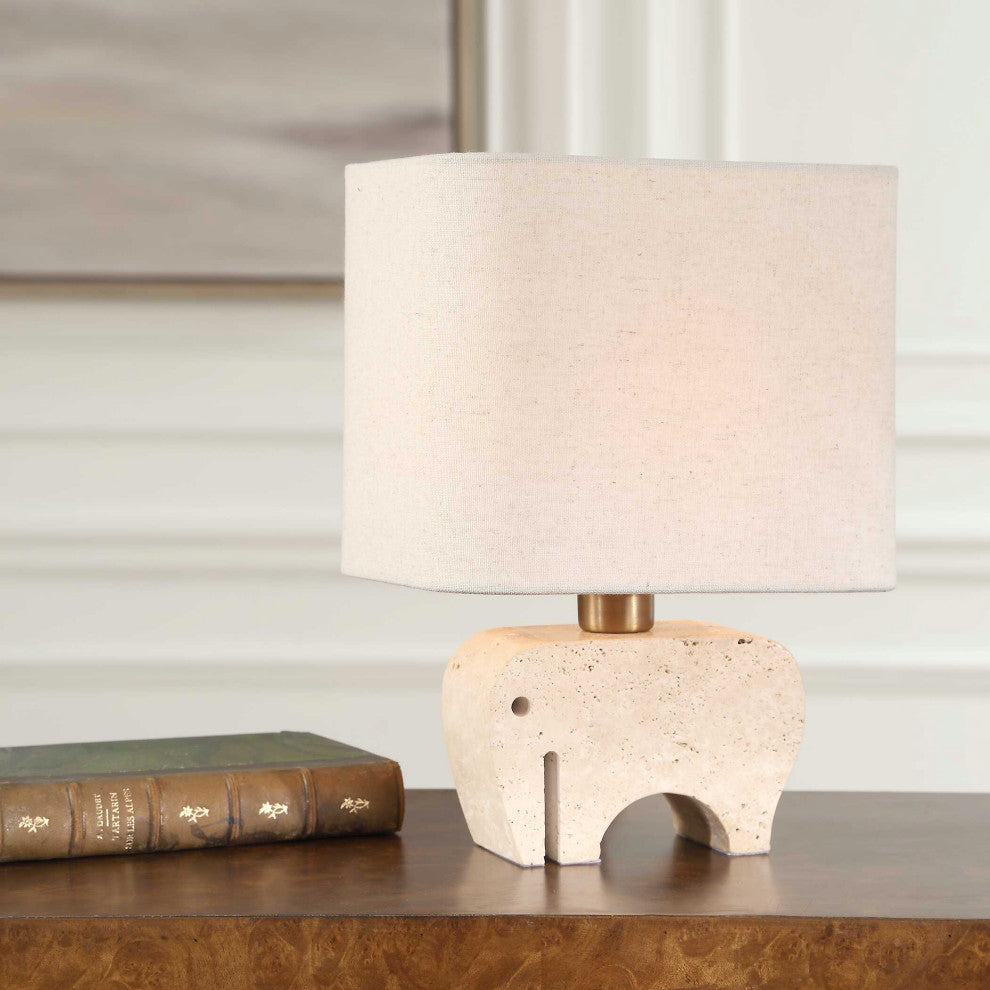 Uttermost Tusk Travertine Accent Lamp