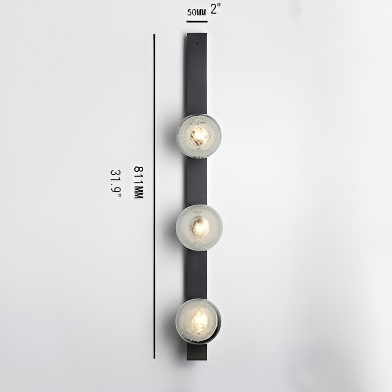 Creative Wall Lamp in the Bubble Ball Shape, Living Room, Bedroom, Black, 3 Heads