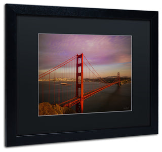 'Golden Gate Bridge' Matted Framed Canvas Art by David Ayash
