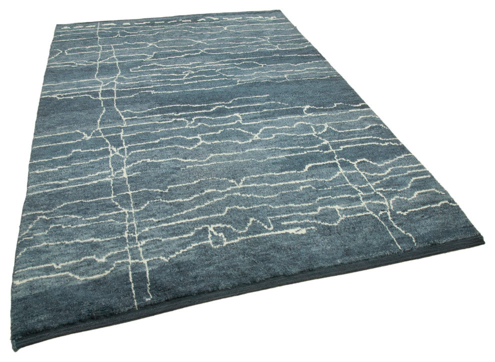 Rug N Carpet - Handmade Unique 6' 4'' x 9' 2'' Moroccan Area Rug
