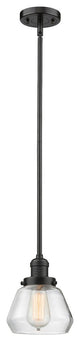 1-Light Fulton 7" Mini Pendant, Oil Rubbed Bronze, Glass: Clear
