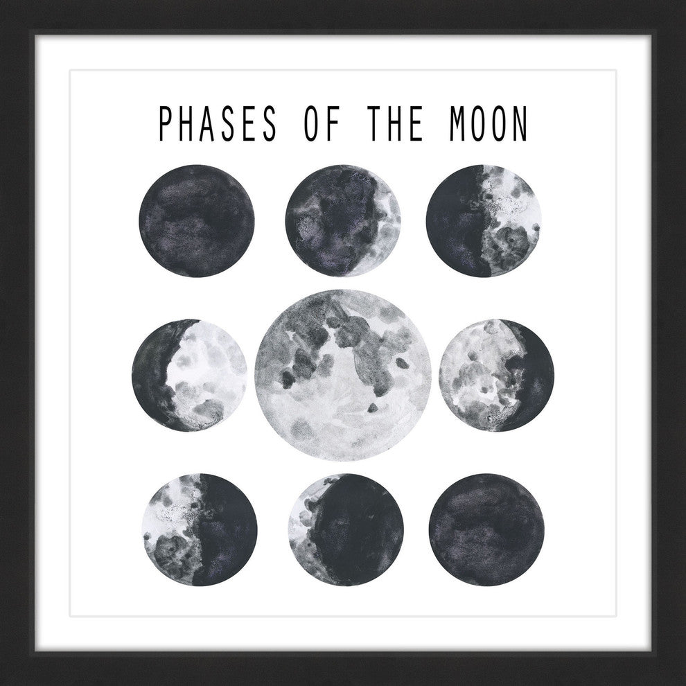 "Moon Phases" Framed Painting Print