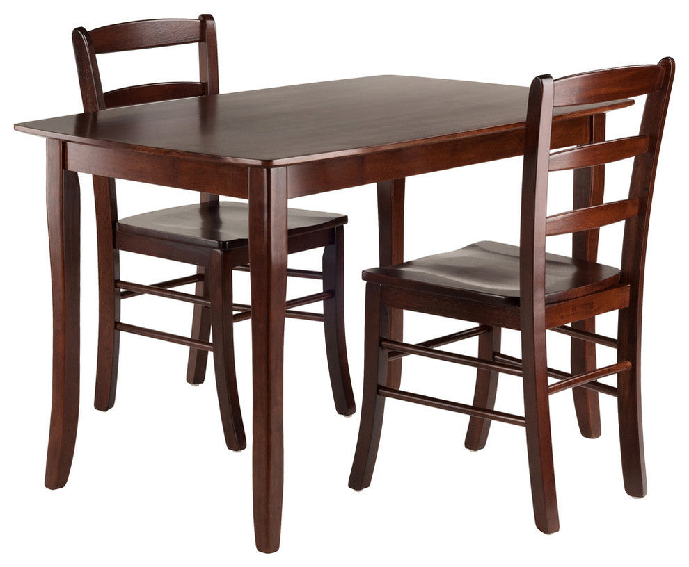 Inglewood 3-Piece Set Set Dining Table, 2 Ladderback Chairs